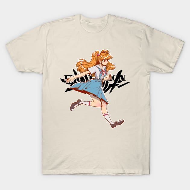 Evangelion - Asuka Langley anime T-Shirt by sythelum